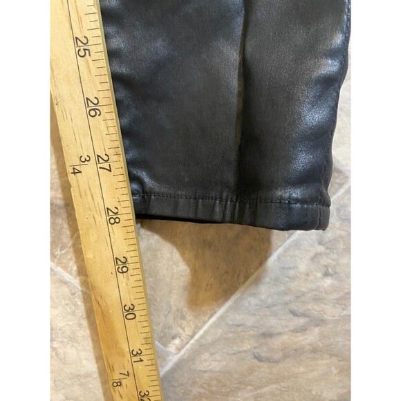 AG Pants Womens Size 25 R Leatherette Super Black The Legging Ankle Super Skinny - Picture 12 of 12